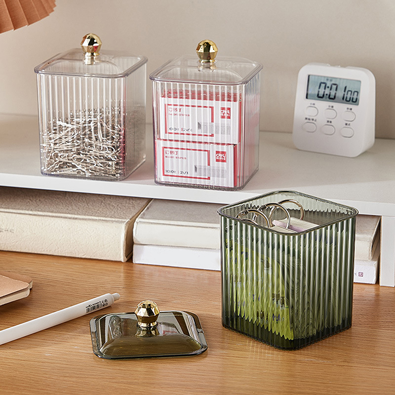 Luxury Skincare Containers - Scatola portaoggetti per tamponi di cotone