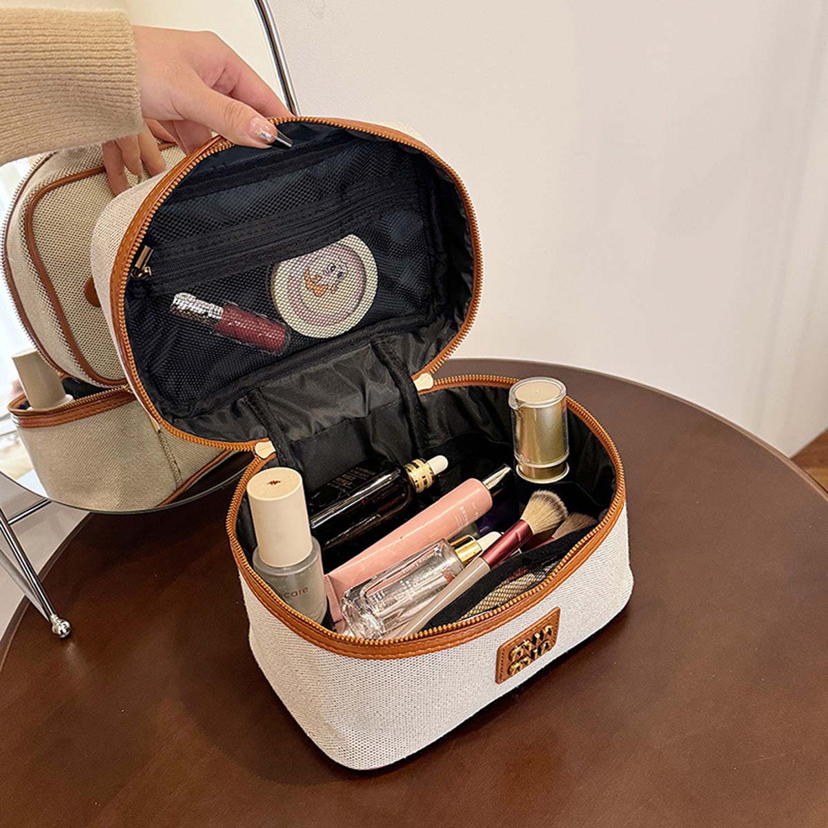 Luxury Skincare Labels - Nuova borsa tote organizer in tela